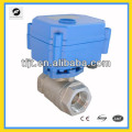 válvula de bola accionada eléctrica del acero inoxidable 3.6v 6v 12v 110v 220v para el tratamiento de aguas